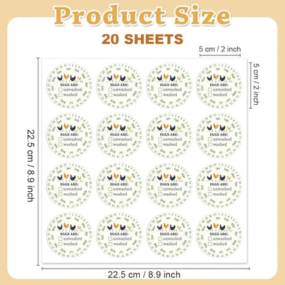 320 Pcs Funny Egg Carton Labels, 2 Inch Round from You Local Egg Dealer Farm Fresh Egg Sticker PET Adhesive Egg Packaging Sticker for Box Container Carton Farm Supplies