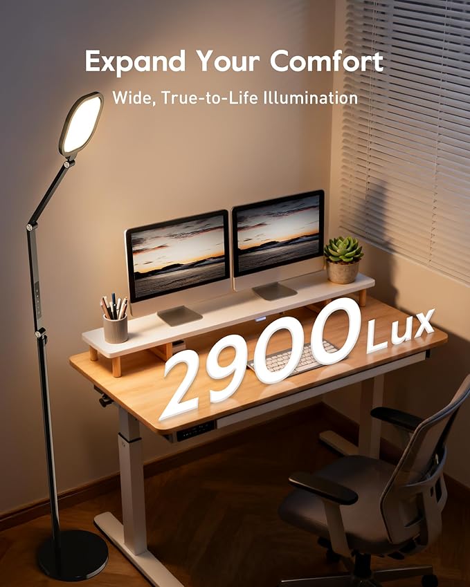 LED Floor Lamp for Office, 30 Lighting Modes Dimmable Standing Lamp