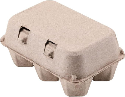 20 Pack Paper Egg Cartons for Chicken Eggs, Half Dozen Egg Storage Trays Bulk, 6 Count Egg Storage Containers Holder for Family Farm Market Fridge Storing Chicken Duck Eggs