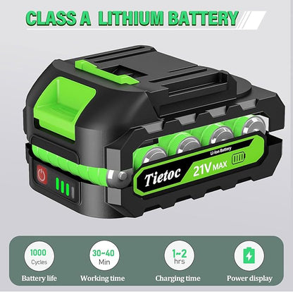 Tietoc Mini Chainsaw 6 Inch with 2 Batteries, Electric Saw Gifts for Men Dad Husband Gardener, Cool Gadgets for Men 2025, Mens Gifts for Fathers Birthday, Perfect Gifts Idea for Mothers Mom Women