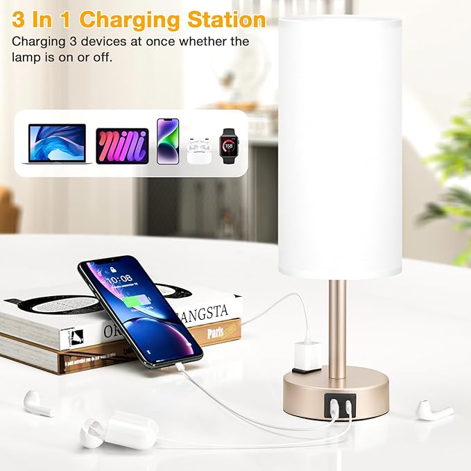 Touch Bedside Table Lamps Set