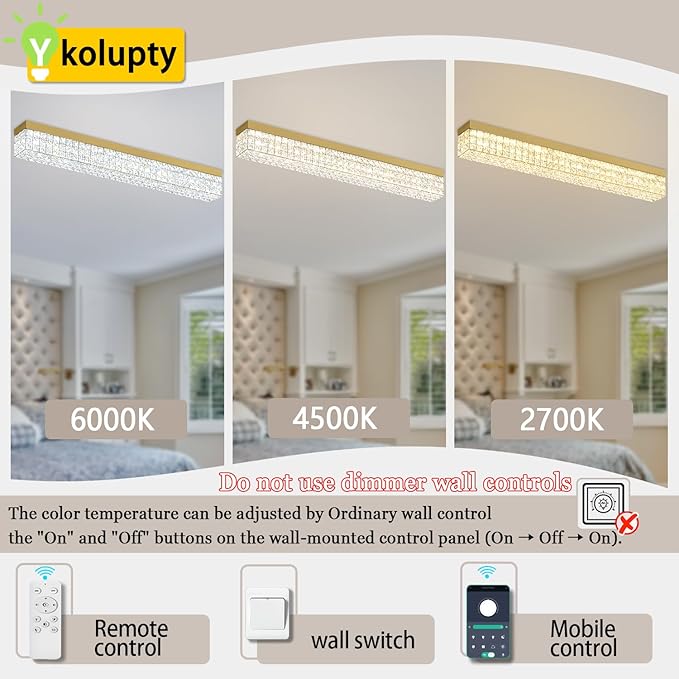 L 40" Modern Rectangle Chandelier Gold Rectangular Flush Mount Chandelier