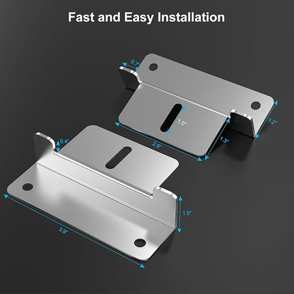 ACOPOWER Solar Panel Mounting Z Bracket - Set of 4 for RV Boat Off Gird Installation,Sliver,HY-Z1-M