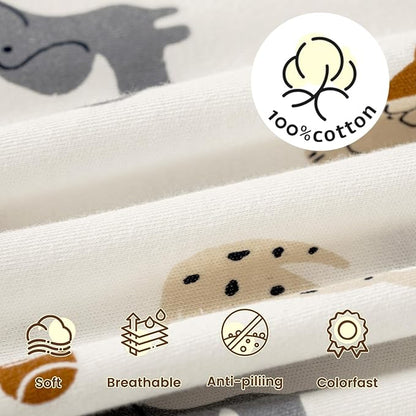 PHF Soft Baby Sleep Sack 18-24 Months 100% Organic Cotton Wearable Blanket, 2-Way Zipper 0.5 TOG Toddler Sleeping Sack 3 Pack, Comfy Sleep Bag for Baby Boys Girls, Pets Dogs (X-Large)