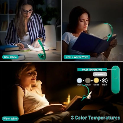 Rechargeable Book Reading Light at night in Bed, Eye Caring 9 LED