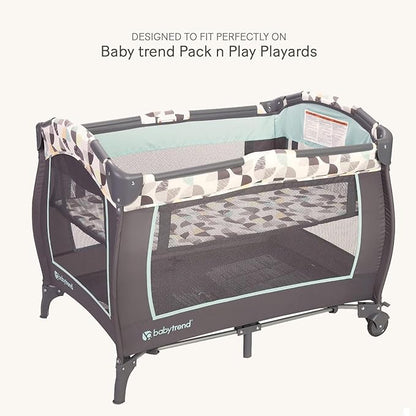 lulumoon Fitted Pack and Play Sheets: Soft Muslin Cotton for Baby Trend Playard Mattress - Neutral Colors for Boys and Girls