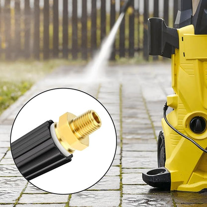 GASHER 2Pcs Brass M22 Pressure Washer Fitting,M22-14mm Male x 1/4"NPT Male Thread Fittings,For Pressure Washer Hose