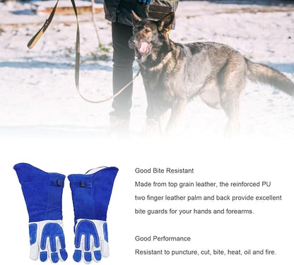 Eujgoov Animal Handling Gloves Anti Animal Scratching and Biting Gloves Extended and Thickened Warm Protective