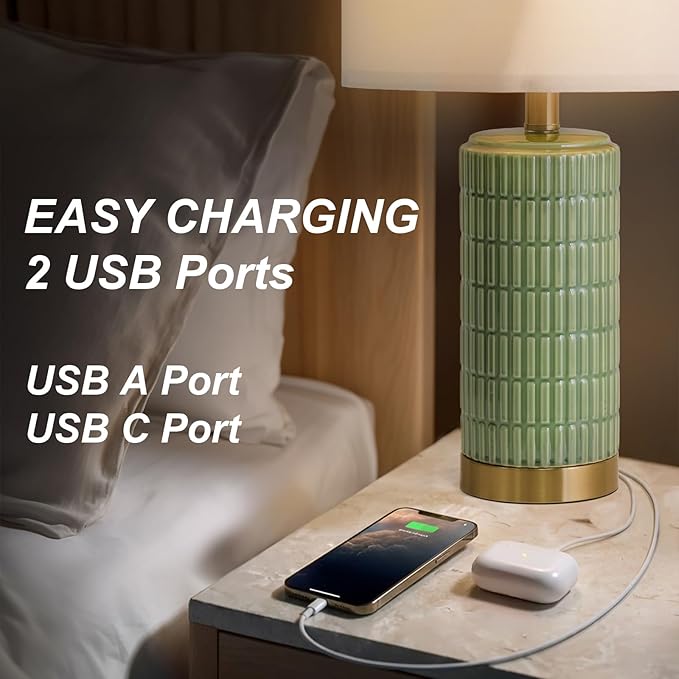 PoKat Bedside Table Lamps Set of 2