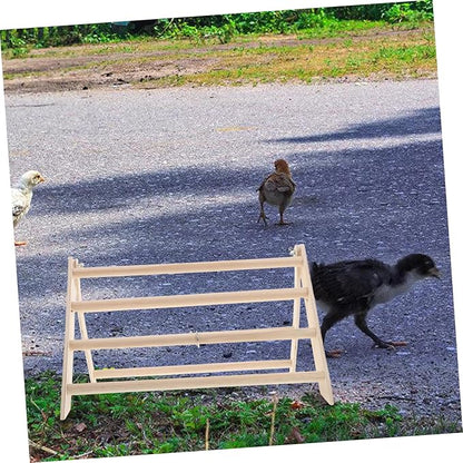 ibasenice Wooden Chicken Perch Stand for Chicks Safe Secure Roosting Bar for Poultry Easy Maintenance Detachable Design Enrichment Toy for Chicken Coop