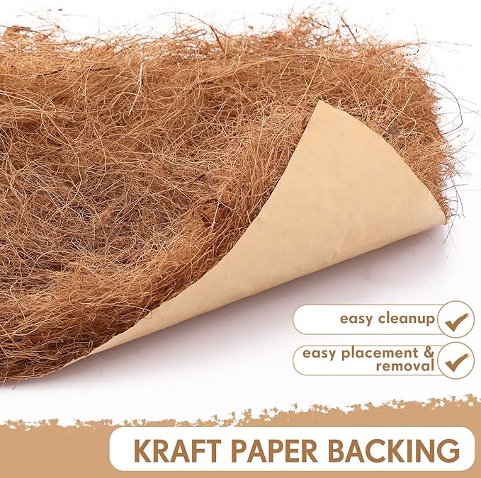 Yerliker 12 Pack Chicken Nest Box Pads Laying Hen Nesting Box Liners Nesting Pads Natural Coconut Fiber for Chicken Coop Bedding Fit Most Nest Boxes