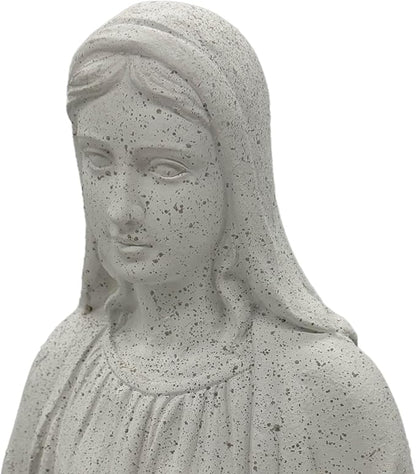 Galt International Virgin Mary Praying Blessed Mother of Grace Garden Statue Terrazo-Style 32" Religious Resin Statue Holy Queen of Heaven