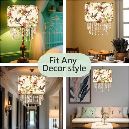 Hummingbird Floral Lamp Shade