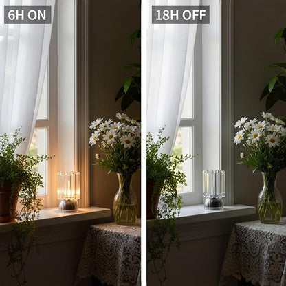 Battery Operated Lamp with Auto-Off Timer, Cordless Table Night Light