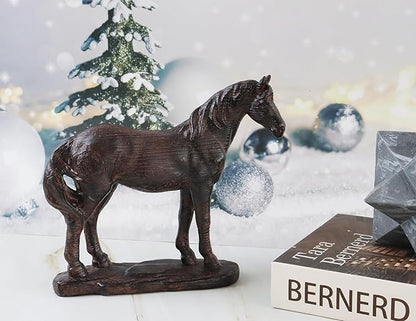 Hymmah Hourse Statue Home Decor Rustic Home Decorations for Living Room, Boho Sculpture Resin Animal Collectible Figurines for Indoor Decor