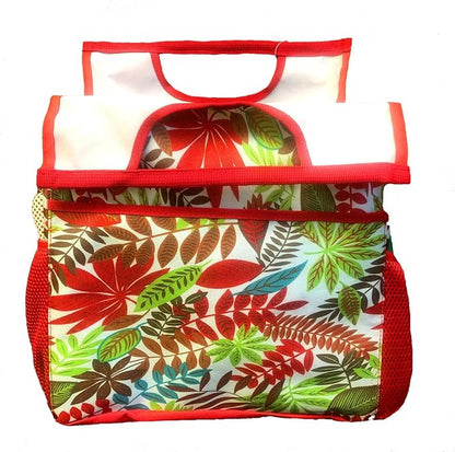 9-piece Garden Tools Set with Gloves and Floral Tote Bag - Gardening Hand Tools Kit with Storage Bag, Gifts for Women