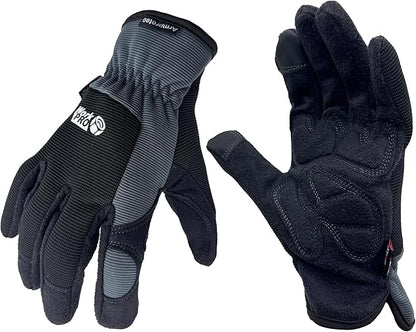 SKYDEER Touch Screen Leather Work Gloves for Women, Impact Protection, Vibration Reduction, Machine Washable Gardening Gloves (SD8821G/XL)