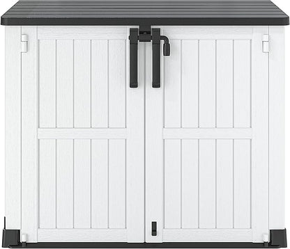 NUNU LAB Outdoor Storage Cabinet 36 Cu.Ft Garden Storage Shed Waterproof Lockable for Garden Hoses, Generator, and Lawn Mower