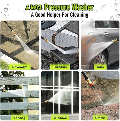 Pressure Washer, Washer with 4 Quick Connect Nozzles, Pressure Cleaning Machine with Foam Cannon for Cars/Fences/Driveways/Patios/Home Cleaning