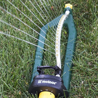 Melnor 65151AMZ Oscillating Sprinkler with 15 Precision Nozzles and QuickConnects