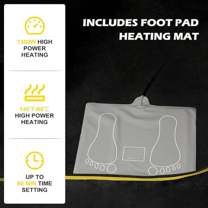 Portable Infrared Sauna, Full Size Personal Home Sauna Spa for Relaxation, Dry Heart Sauna Tent with Heating Foot Pad & Fortable Chair (L 31.5" x H 31.5" x H 62.9")