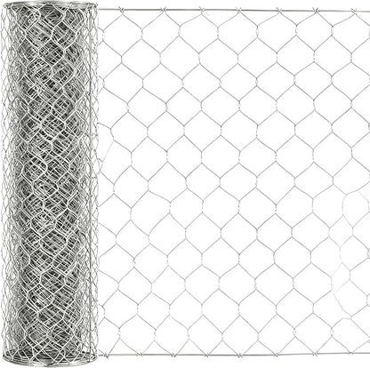 Wire Mesh Roll for Poultry Cages 36IN x50FT- Heavy Duty Fencing Net for Farm Garden Animal Plant Protection, Chicken Wire Fence, Easy to Install Fencing for Rabbits, Birds, Vegetables (Hexagon)