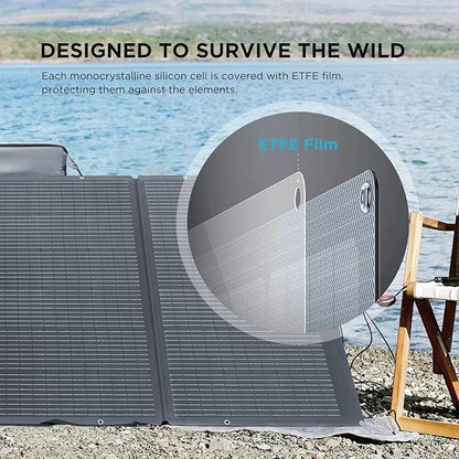 EF ECOFLOW Solar Generator 120V/3.6KWh DELTA Pro with 400W Portable Solar Panel, 23% High Efficiency, 5 AC Outlets, 3600W Portable Power Station for Home Backup Outdoors Camping RV Emergency