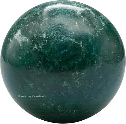 Amazing Gemstone Moss Agate Crystal Ball with Stand - 2" Inches Crystal Sphere Meditation Balls for Witchcraft and Decorative Balls