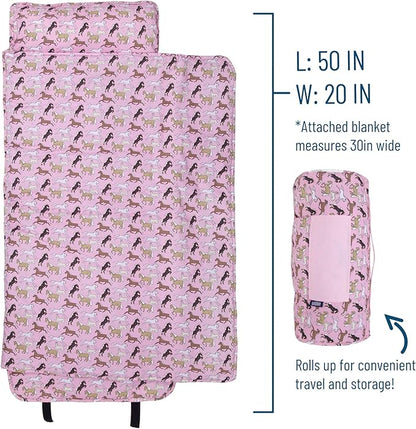 Wildkin Kids Original Nap Mat – Cozy Kids Sleep Mat with Pillow, ideal for School & Travel
