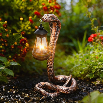 Solar Garden Outdoor Statues Snake