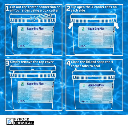 Pool Shock by Aqua Org Plus - 65% Granular Cal Hypo - Pool Shock for Swimming Pools, Spas and Hot Tubs (18 x 100 Pound)