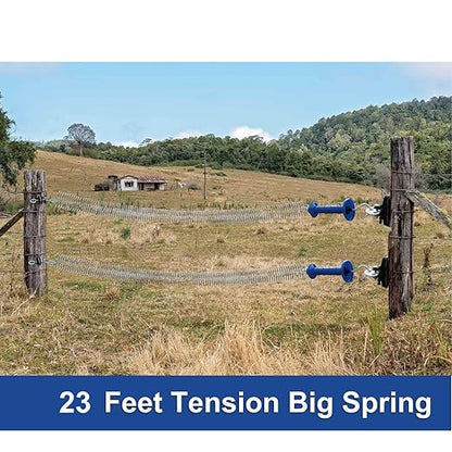 5 Pack Electric Fence Gate Big Tension Spring Extended up to 23 feet for Electric Fence Gate Livestock Fence Agricultural Fencing and Pasture