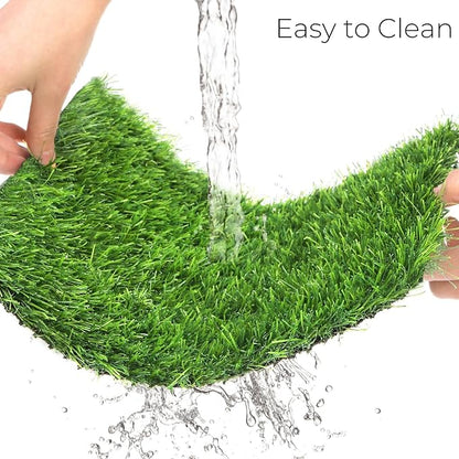 8 Pack Chicken Nesting Pads with Vegetable String Bag, 12"x12"x1.2" Washable Hen Coop Synthetic Turf Mat, Artificial Nest Box Bedding Grass Rug Carpet for Laying Eggs, Garden Lawn