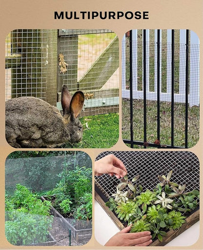 Hardware Cloth 1/2 inch 24'' x 50' 19-Gauge, Hot-Dip Galvanized After Welding, Chicken Wire Mesh Roll Wire Fencing Garden Fencing Gopher Wire
