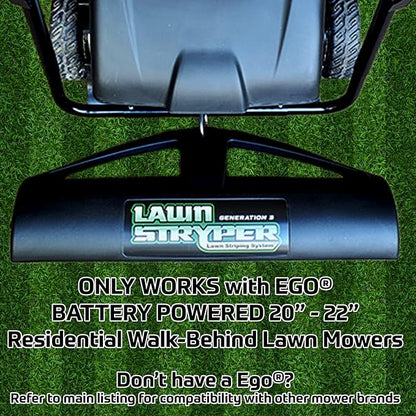 Generation 3 Lawn Striping System/Stripe Your Lawn Like A Ballpark/ONLY Works with EGO Battery Powered 21" Residential Walk-Behind Lawn Mowers (DOES NOT work with EGO 22" Aluminum and Composite Decks)