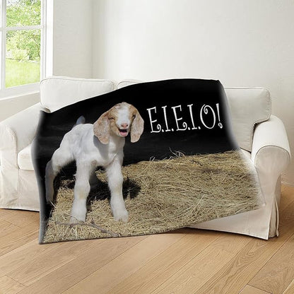 CafePress Baby Goat E.I.E.I.O Throw Blanket Super Soft Fleece Plush Throw Blanket, 60"x50"
