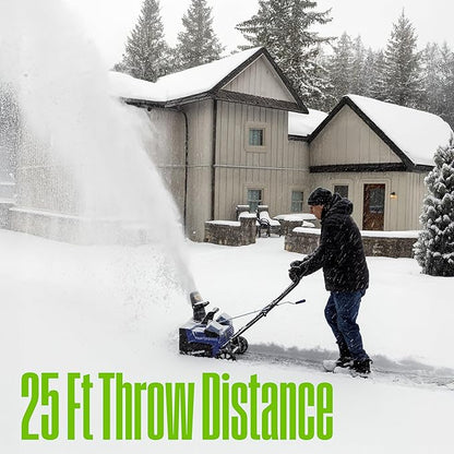 Westinghouse WSnow22 48V Cordless Snow Blower 22 Inch Kit, Steel Auger, LED Lights, 1600W Brushless Motor, 25ft Throwing Distance, Plows 840lbs/min, Compatible with Snow Joe Batteries