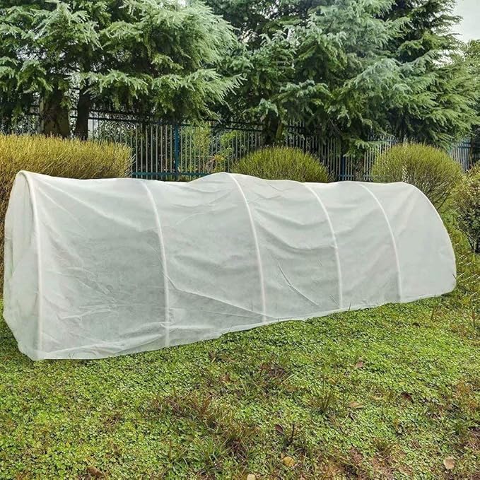Agfabric Warm Worth Roll Heavy Floating Row Cover&Plant Blanket 0.9oz 7'x100' for Frost Protection,Harsh Weather Resistance& Seed Germination,White