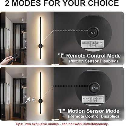 Motion Sensor Battery Operated Wall Sconce Set of Two