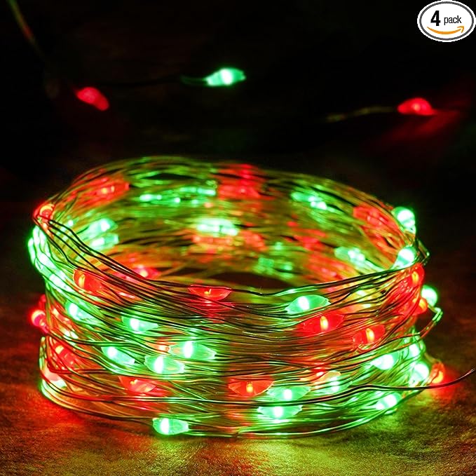 4-Pack 50 LED Fairy Lights Battery Operated