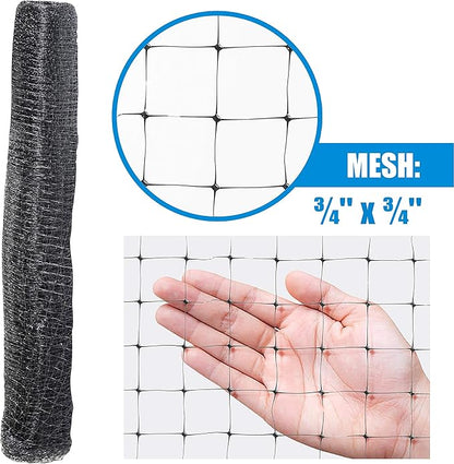 Fencer Wire 7 ft. x 100 ft. Garden & Plant Protective Netting with 3/4" Mesh, Reusable & Doesn't Tangle, Protection Against Bird, Deer and Other Animals, Multiple Choices Available