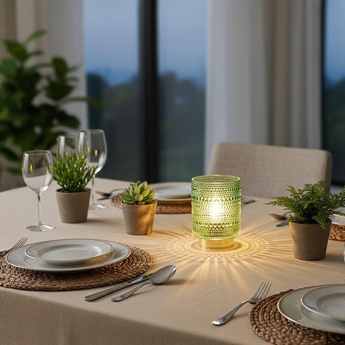 Battery Operated Lamp with Auto-Off Timer, Cordless Table Night Light