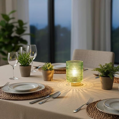 Battery Operated Lamp with Auto-Off Timer, Cordless Table Night Light