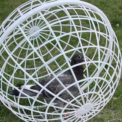 3 Pieces Ball-Shaped Movable Chicken Coop Farm Courtyard Outdoor Rolling Pigeon Bunny Duck Hutch Safety Balls Cage Preventing Dog Bites Trampled by Horse