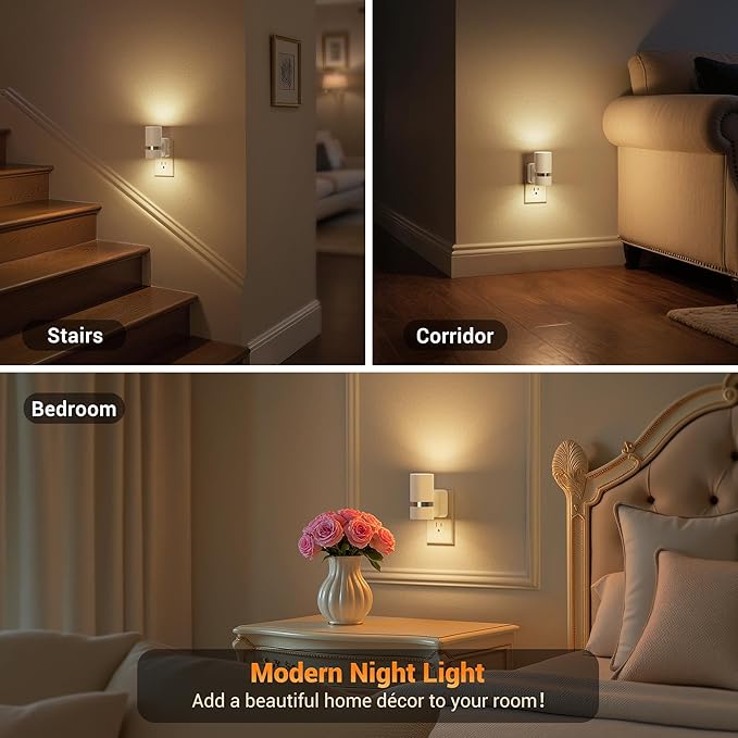 JandCase Night Lights Plug into Wall, Automatic Night Light