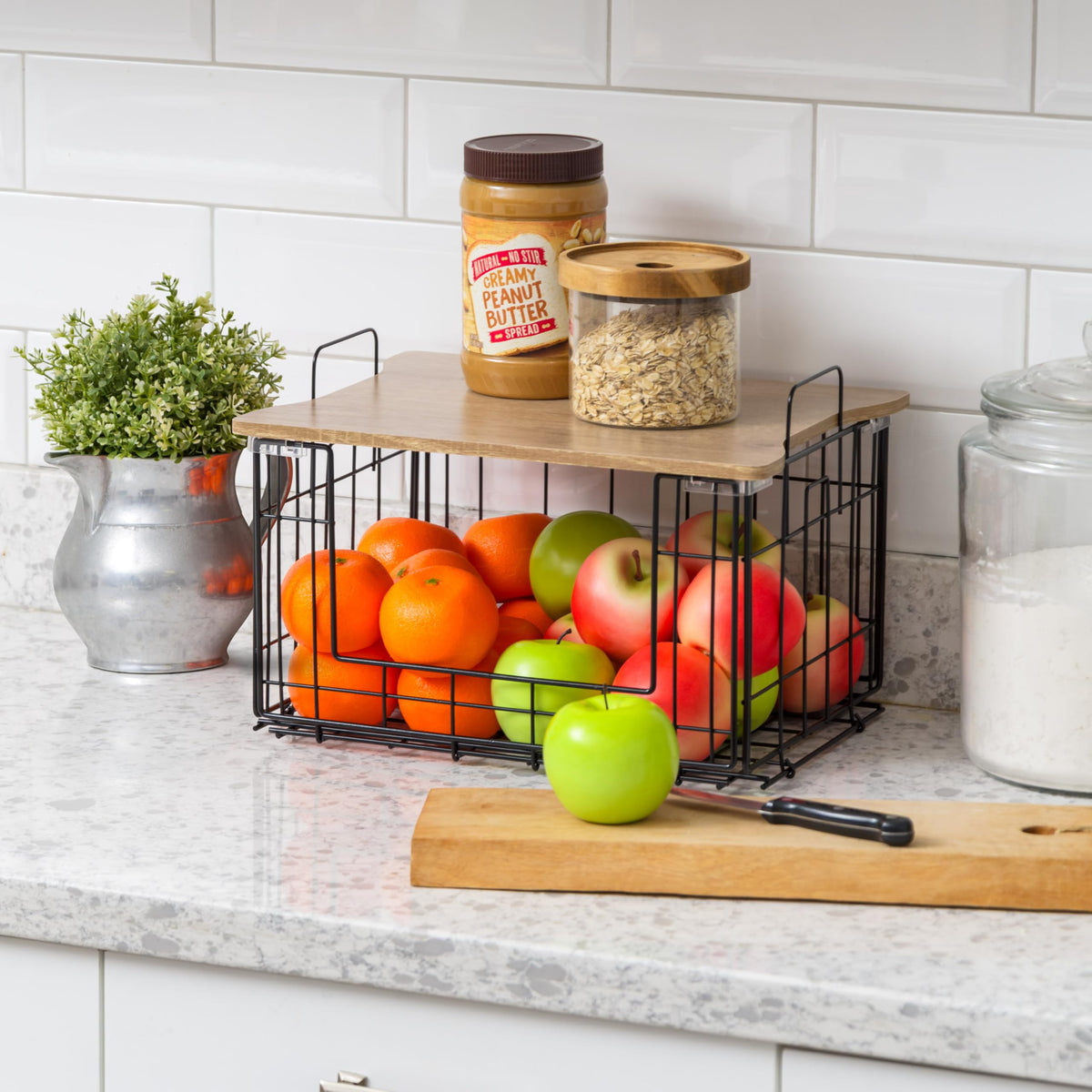 Wire Basket for Pantry Storage (2 Count)