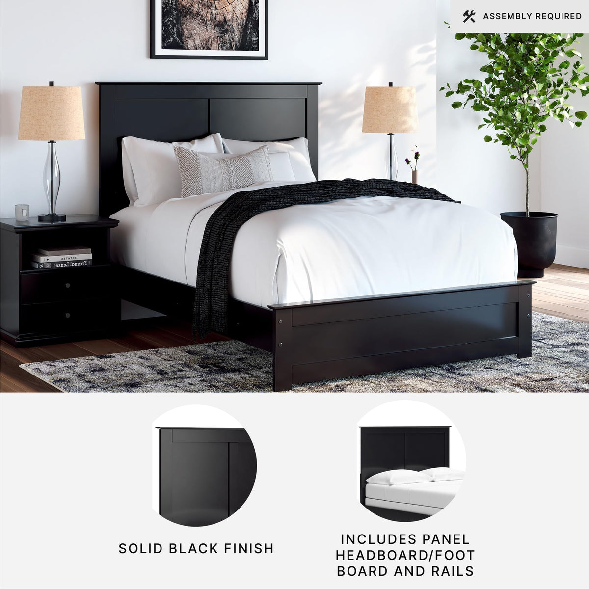 Maribel Full Size Traditional Panel Bed