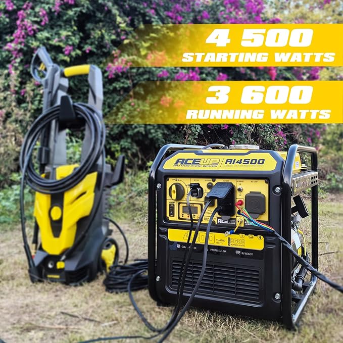 Aceup Energy 4500 Watt Inverter Generator 223CC, Gas Powered Generator for Home Use, Camping, EPA Compliant