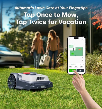 T1200Pro Robot Lawn Mower, 0.35 Acre, RTK+AI Vision Wire-Free Automatic Lawn Mowing, Smart App Control, Routenplaning, Obstacle Avoidance, Auto-Recharge, 20° Slope