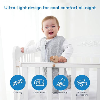 TotAha Sleep Sack 6-12 months, Buttery Soft Swaddle Transition Wearable Blanket Baby Sleeping Bag for Girl Boy,3 Pack 0.5 TOG